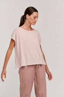 Velvet By Graham & Spencer HUDSON CREW NECK TEE Womens