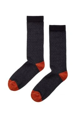 Accessories TEXTURED HERRINGBONE CREW SOCK BY LITTLE RIVER SOCK MILL