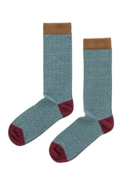 Accessories TEXTURED HERRINGBONE CREW SOCK BY LITTLE RIVER SOCK MILL