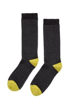 Accessories TEXTURED HERRINGBONE CREW SOCK BY LITTLE RIVER SOCK MILL