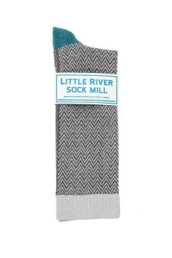 Accessories TEXTURED HERRINGBONE CREW SOCK BY LITTLE RIVER SOCK MILL