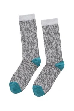 Accessories TEXTURED HERRINGBONE CREW SOCK BY LITTLE RIVER SOCK MILL