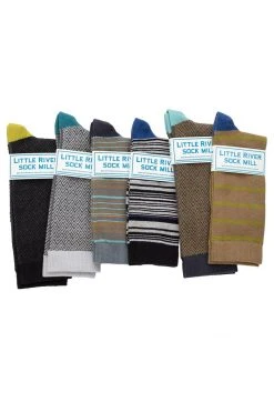 CLUB STRIPE CREW SOCK BY LITTLE RIVER SOCK MILL 13 CLUB STRIPE CREW SOCK BY LITTLE RIVER SOCK MILL