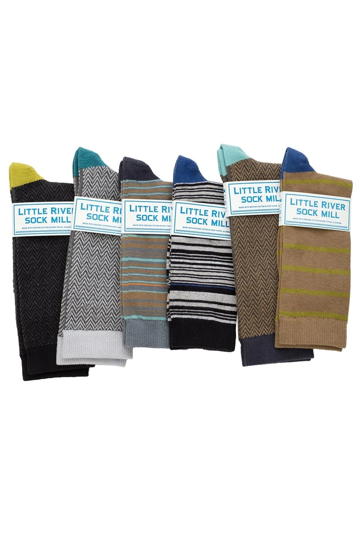CLUB STRIPE CREW SOCK BY LITTLE RIVER SOCK MILL 5 CLUB STRIPE CREW SOCK BY LITTLE RIVER SOCK MILL