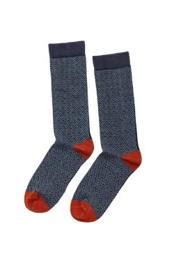 Accessories TEXTURED HERRINGBONE CREW SOCK BY LITTLE RIVER SOCK MILL