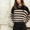 Velvet By Graham & Spencer LULU STRIPED SWEATER Womens