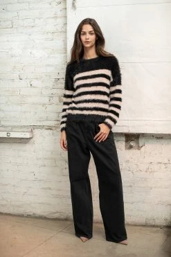 Velvet By Graham & Spencer LULU STRIPED SWEATER Womens