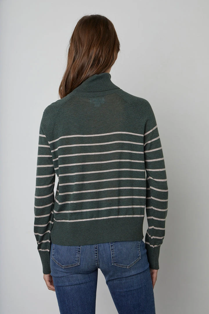 Velvet By Graham & Spencer ZOE STRIPED TURTLENECK SWEATER 3 Velvet By Graham & Spencer ZOE STRIPED TURTLENECK SWEATER