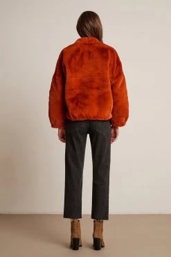 Velvet By Graham & Spencer Womens ANNE LUX FAUX FUR JACKET