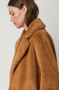 Velvet By Graham & Spencer Womens EVALYN LUX FAUX FUR COAT