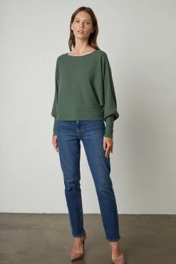 Velvet By Graham & Spencer Womens PEPPER DOLMAN SLEEVE TOP