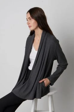 Velvet By Graham & Spencer Womens YASMIN OPEN FRONT CARDIGAN