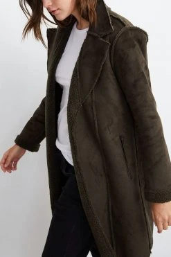 Velvet By Graham & Spencer MERYL REVERSIBLE LUX SHERPA COAT