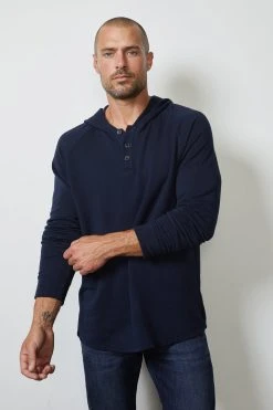Velvet By Graham & Spencer CAMERON HENLEY HOODIE Mens