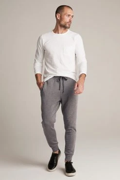 Velvet By Graham & Spencer CROSBY CHARCOAL LUXE FLEECE JOGGER Mens