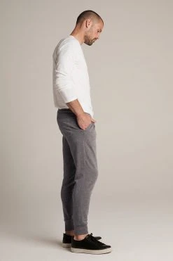 Velvet By Graham & Spencer CROSBY CHARCOAL LUXE FLEECE JOGGER Mens