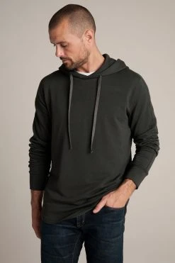 Velvet By Graham & Spencer Mens EVERT LUXE FLEECE PULLOVER HOODIE