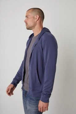 Velvet By Graham & Spencer Mens RODAN LUXE FLEECE ZIP HOODIE