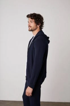 Velvet By Graham & Spencer Mens RODAN LUXE FLEECE ZIP HOODIE