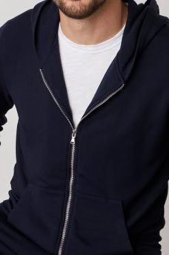 Velvet By Graham & Spencer Mens RODAN LUXE FLEECE ZIP HOODIE