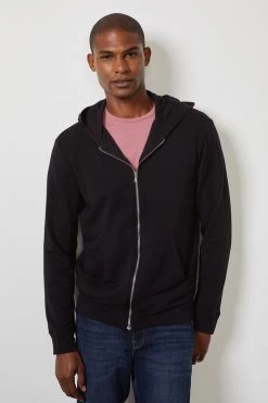 Velvet By Graham & Spencer Mens RODAN LUXE FLEECE ZIP HOODIE