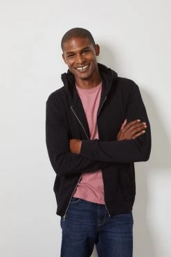Velvet By Graham & Spencer RODAN LUXE FLEECE ZIP HOODIE