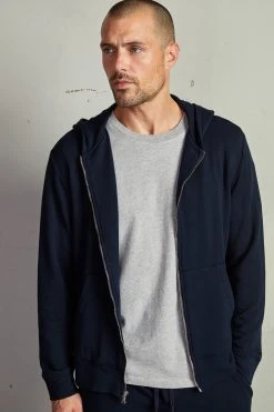 Velvet By Graham & Spencer RODAN LUXE FLEECE ZIP HOODIE
