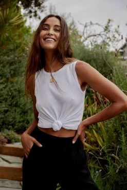 Velvet By Graham & Spencer Womens MAXIE RIBBED TANK TOP