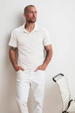 Velvet By Graham & Spencer TODD MICRO TERRY POLO Mens