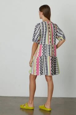 Velvet By Graham & Spencer DANICA NEON JACQUARD DRESS