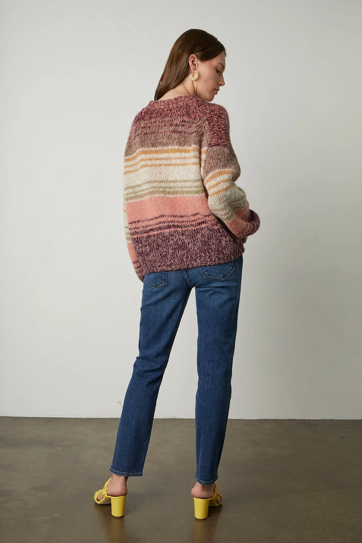 Velvet By Graham & Spencer LARA STRIPED BUTTON FRONT CARDIGAN 5 Velvet By Graham & Spencer LARA STRIPED BUTTON FRONT CARDIGAN