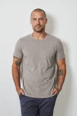 Velvet By Graham & Spencer Mens AMARO CREW NECK SLUB TEE