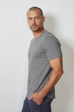 Velvet By Graham & Spencer Mens AMARO CREW NECK SLUB TEE