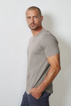 Velvet By Graham & Spencer Mens AMARO CREW NECK SLUB TEE
