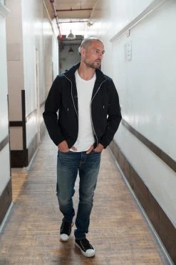 Velvet By Graham & Spencer DAMON ZIP UP HOODIE JACKET