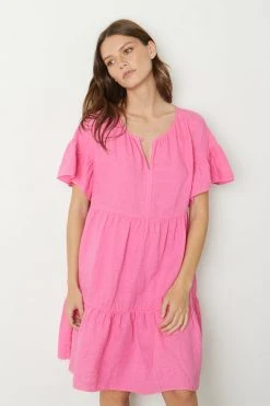 Velvet By Graham & Spencer NOOR LINEN TIERED DRESS Womens