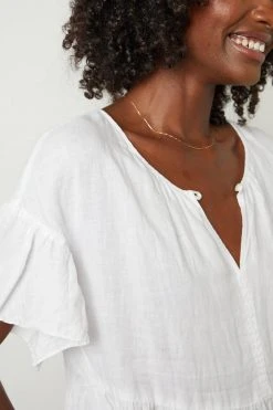 Velvet By Graham & Spencer NOOR LINEN TIERED DRESS Womens