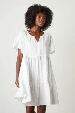 Velvet By Graham & Spencer NOOR LINEN TIERED DRESS Womens
