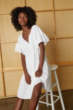 Velvet By Graham & Spencer NOOR LINEN TIERED DRESS Womens