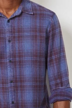 Velvet By Graham & Spencer Mens KENNETH PLAID BUTTON-UP SHIRT