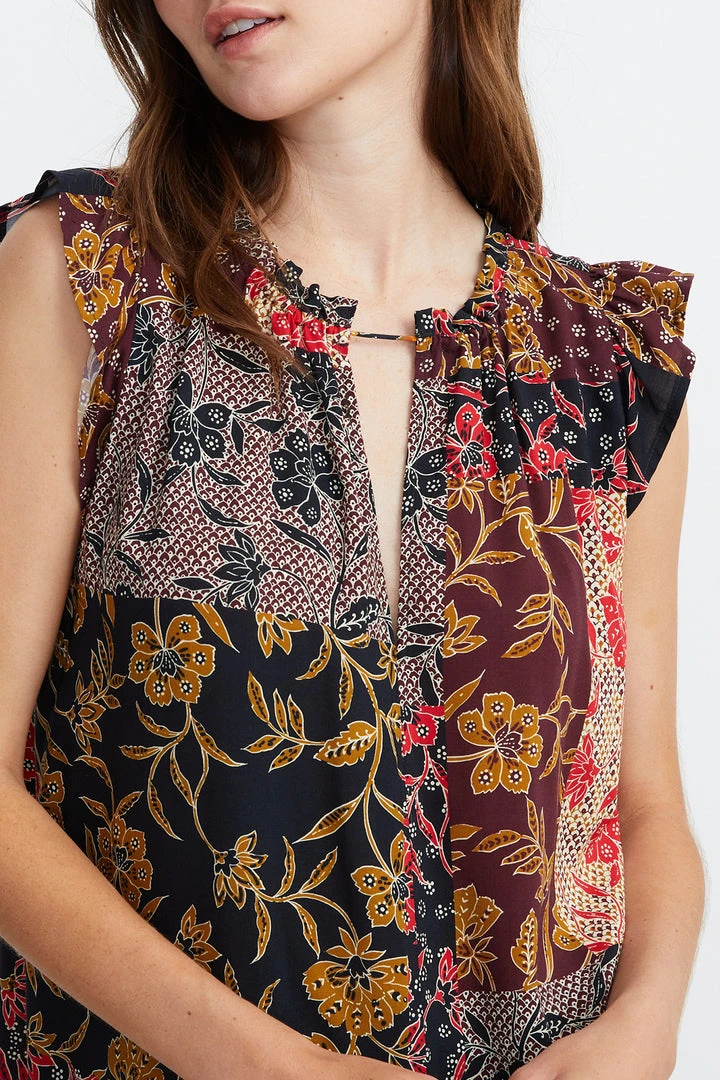 Velvet By Graham & Spencer Womens ROSETTA PRINTED BLOUSE 2 Velvet By Graham & Spencer Womens ROSETTA PRINTED BLOUSE