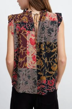 Velvet By Graham & Spencer Womens ROSETTA PRINTED BLOUSE 9 Velvet By Graham & Spencer Womens ROSETTA PRINTED BLOUSE