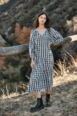 Velvet By Graham & Spencer Womens TRISH PRINTED GINGHAM DRESS 17 Velvet By Graham & Spencer Womens TRISH PRINTED GINGHAM DRESS