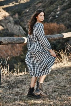 Velvet By Graham & Spencer Womens TRISH PRINTED GINGHAM DRESS 20 Velvet By Graham & Spencer Womens TRISH PRINTED GINGHAM DRESS