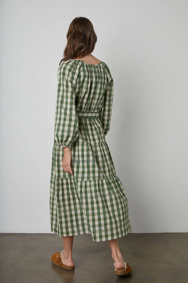 Velvet By Graham & Spencer Womens TRISH PRINTED GINGHAM DRESS 3 Velvet By Graham & Spencer Womens TRISH PRINTED GINGHAM DRESS