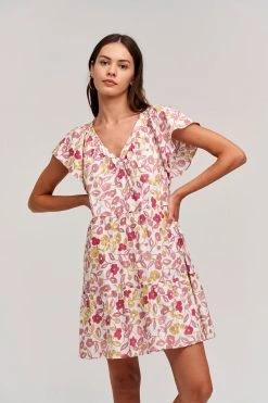 Velvet By Graham & Spencer Womens IVY PRINTED COTTON CAMBRIC DRESS