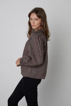 Velvet By Graham & Spencer Womens TRUDIE STRIPED TOP