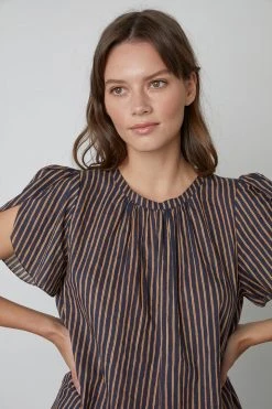 Velvet By Graham & Spencer Womens VIENNA STRIPED TOP