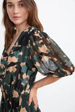 Velvet By Graham & Spencer Womens SASKIA HALF PLACKET DRESS