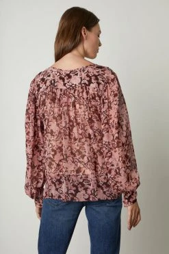Velvet By Graham & Spencer MILEY PRINTED BOHO BLOUSE Womens